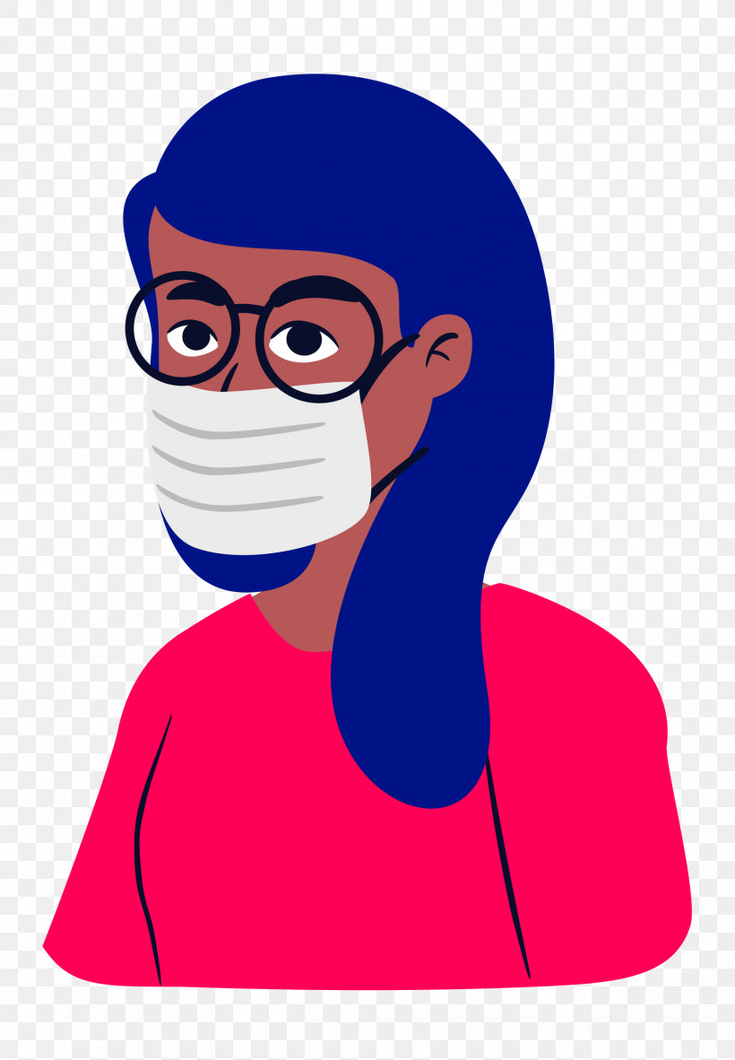 Girl With Mask Girl Mask, PNG, 1733x2500px, Girl, Cartoon, Face, Facial Hair, Glasses Download Free