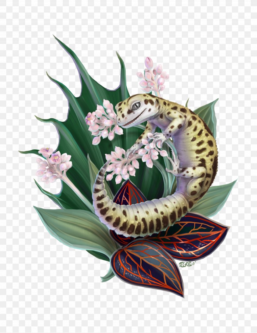 Paper Printing Flower Reptile Floral Design, PNG, 2975x3850px, Paper, Artist, Bearded Dragons, Color, Common Leopard Gecko Download Free