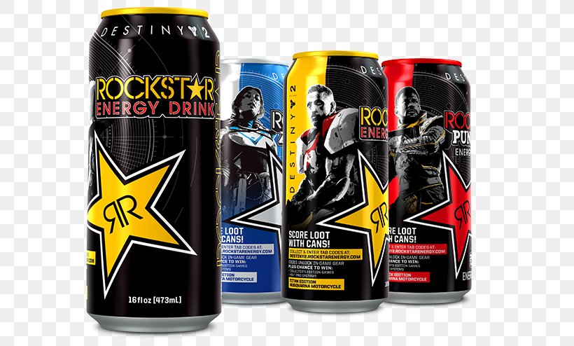 Destiny 2 Energy Drink Rockstar Activision Bungie, PNG, 608x494px, Destiny 2, Activision, Aluminum Can, Beverage Can, Brand Download Free
