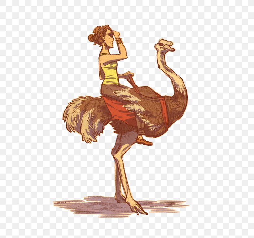 Common Ostrich Drawing Jockey Racing, PNG, 501x768px, Common Ostrich, Art, Bird, Cartoon, Deviantart Download Free