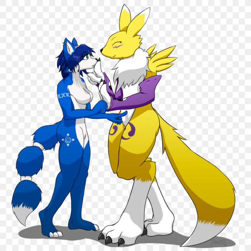 Renamon Furry Fandom Krystal Digimon Star Fox, PNG, 894x894px, Watercolor, Cartoon, Flower, Frame, Heart Download Free