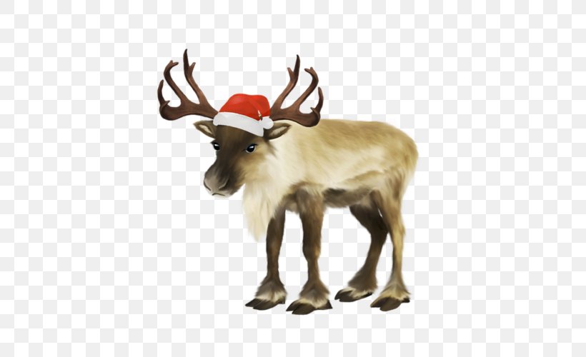 Santa Claus Reindeer Christmas Clip Art, PNG, 500x500px, Santa Claus, Animal Figure, Antler, Christmas, Deer Download Free