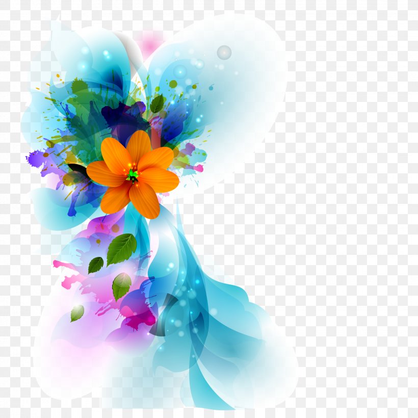 Color Flower Pattern, PNG, 2263x2263px, Color, Blue, Cut Flowers, Flora, Floral Design Download Free