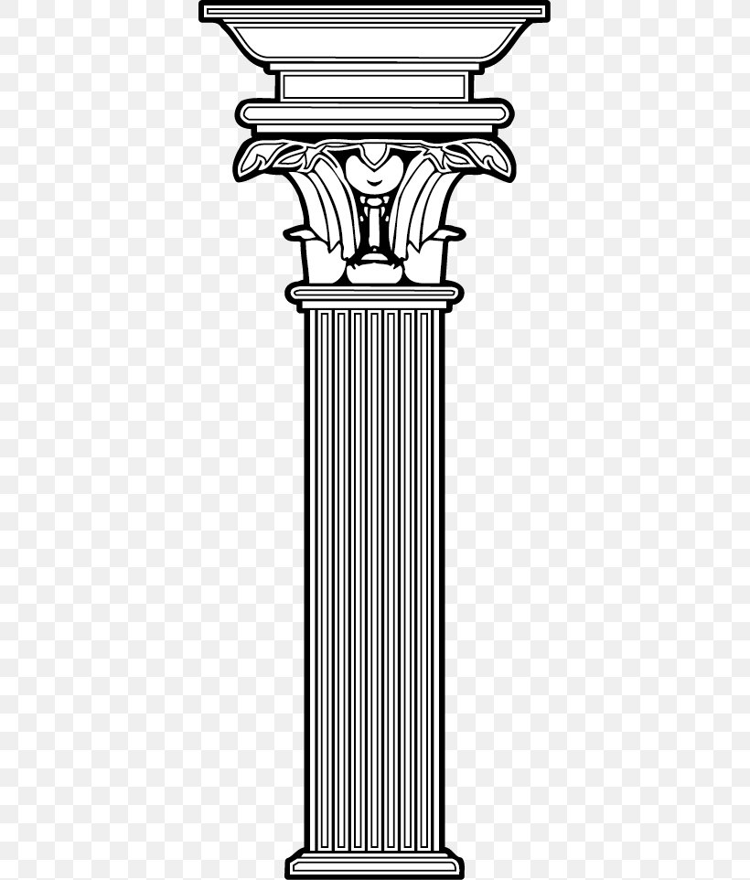 Greece Column Painting Euclidean Vector, PNG, 385x962px, Europe, Architecture, Area, Black And White, Classical Music Download Free