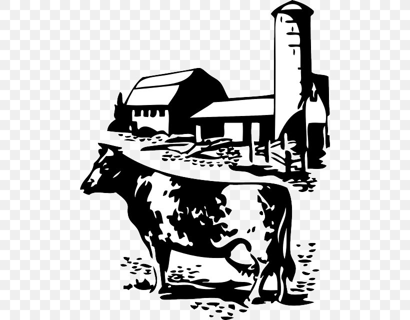 Holstein Friesian Cattle Beef Cattle Milk Calf Clip Art, PNG, 500x640px, Holstein Friesian Cattle, Art, Barn, Beef Cattle, Black And White Download Free