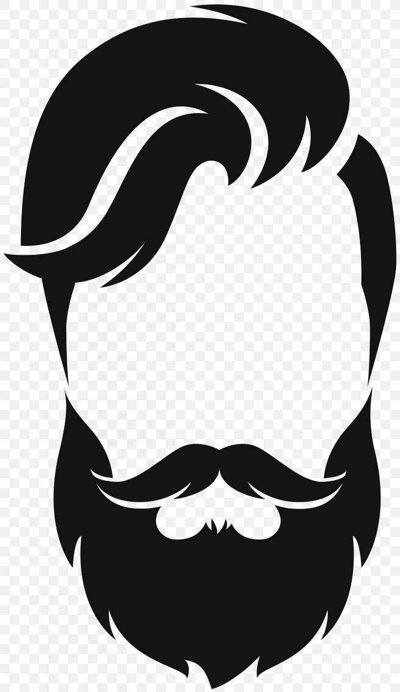 Silhouette Beard Moustache Clip Art, PNG, 4626x8000px, Silhouette, Artwork, Beard, Black, Black And White Download Free