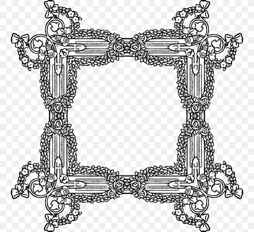 Black And White Frame, PNG, 750x750px, Picture Frames, Art Nouveau, Black And White, Cc0 Licence, Film Download Free