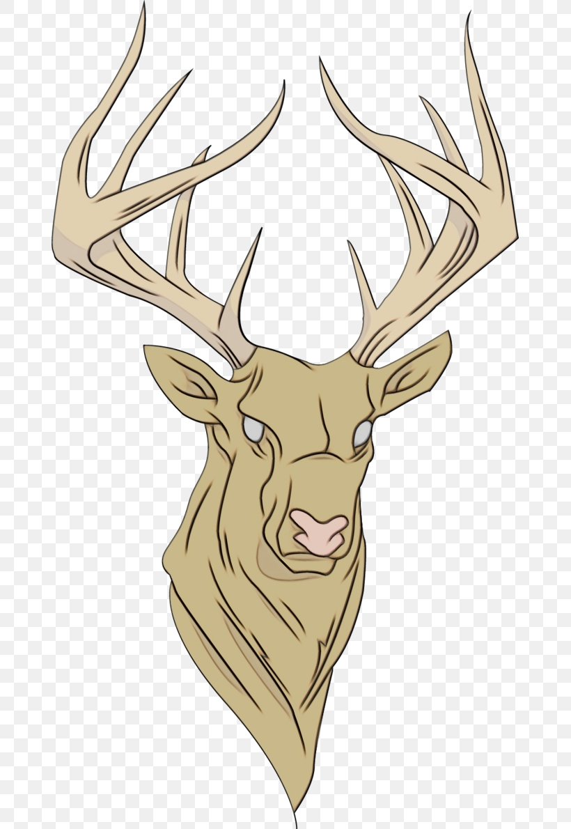 Reindeer, PNG, 671x1190px, Watercolor, Antler, Deer, Drawing, Elk Download Free