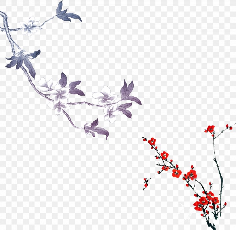 Ink Wash Painting Chinese Painting, PNG, 3400x3313px, Ink Wash Painting, Art, Bird, Blossom, Branch Download Free