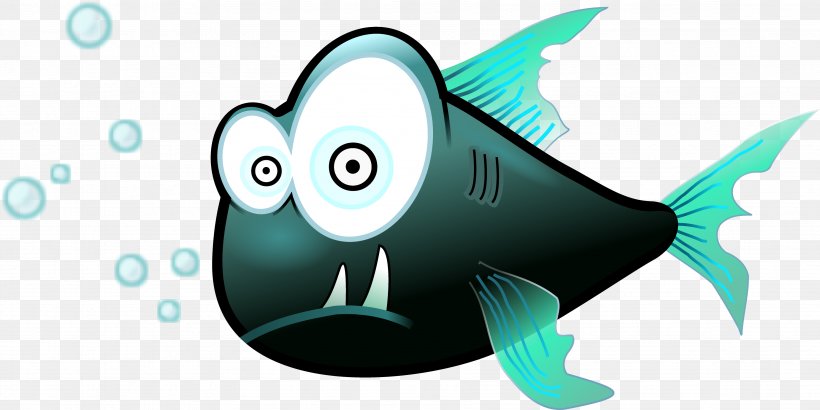 Piranha Royalty-free Clip Art, PNG, 3583x1792px, Piranha, Cartilaginous Fish, Cartoon, Drawing, Fictional Character Download Free