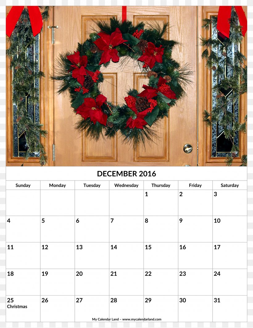 Christmas And Holiday Season Wreath December Christmas Decoration, PNG, 2550x3300px, 2017, Christmas, Calendar, Christmas And Holiday Season, Christmas Decoration Download Free