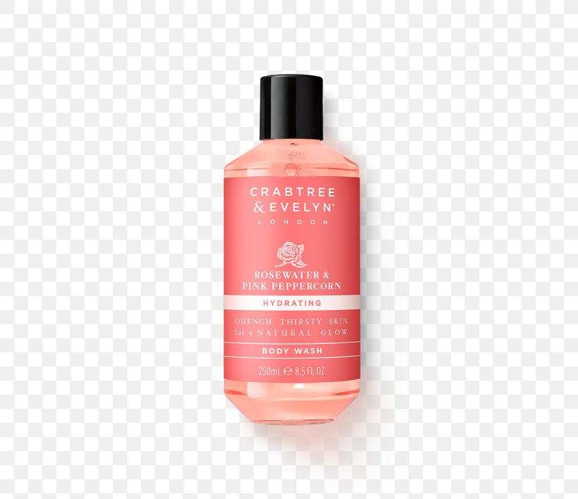 Shower Gel Rose Water Lotion Crabtree & Evelyn Body Wash Pink Peppercorn, PNG, 708x708px, Shower Gel, Bathing, Black Pepper, Cosmetics, Crabtree Evelyn Download Free