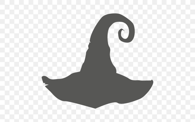 Witch Hat Silhouette, PNG, 512x512px, Witch, Beak, Black, Black And White, Costume Download Free