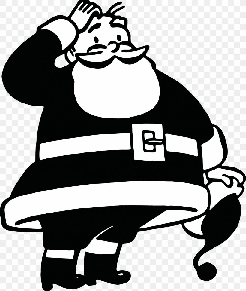 Santa Claus Clip Art Christmas Graphics Christmas Day Image, PNG, 1524x1800px, Santa Claus, Art, Artwork, Black, Black And White Download Free