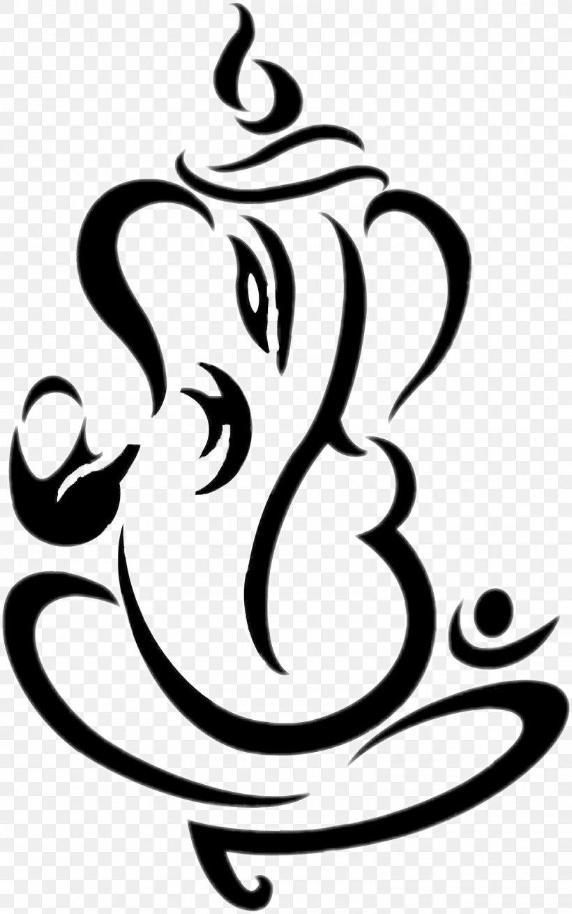 Ganesha Om Symbol Hinduism Ganesh Chaturthi, PNG, 1569x2505px, Ganesha, Art, Artwork, Black And White, Calligraphy Download Free
