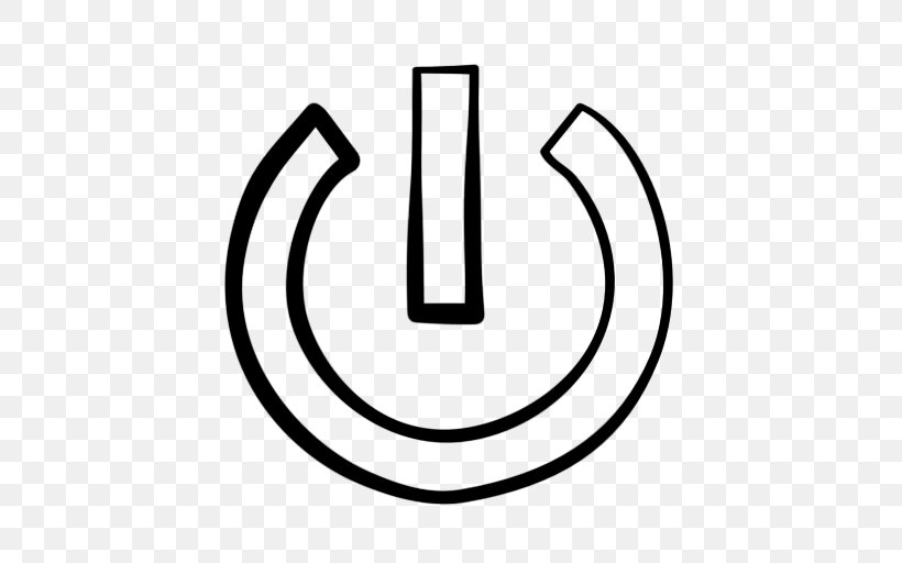 Power Symbol Clip Art, PNG, 512x512px, Power Symbol, Area, Black And White, Button, Communication Download Free