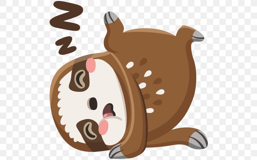 Sloth Sticker VKontakte Bear Clip Art, PNG, 512x512px, Sloth, Bear, Beaver, Carnivoran, Cartoon Download Free