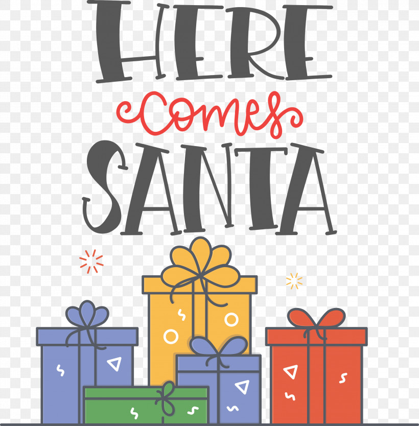 Here Comes Santa Santa Christmas, PNG, 2947x3000px, Here Comes Santa, Behavior, Cartoon, Christmas, Geometry Download Free