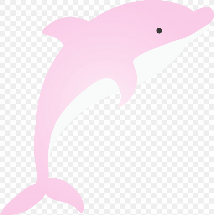 Dolphin Pink Bottlenose Dolphin Cetacea Fin, PNG, 2983x3000px, Watercolor, Animal Figure, Bottlenose Dolphin, Cetacea, Common Dolphins Download Free