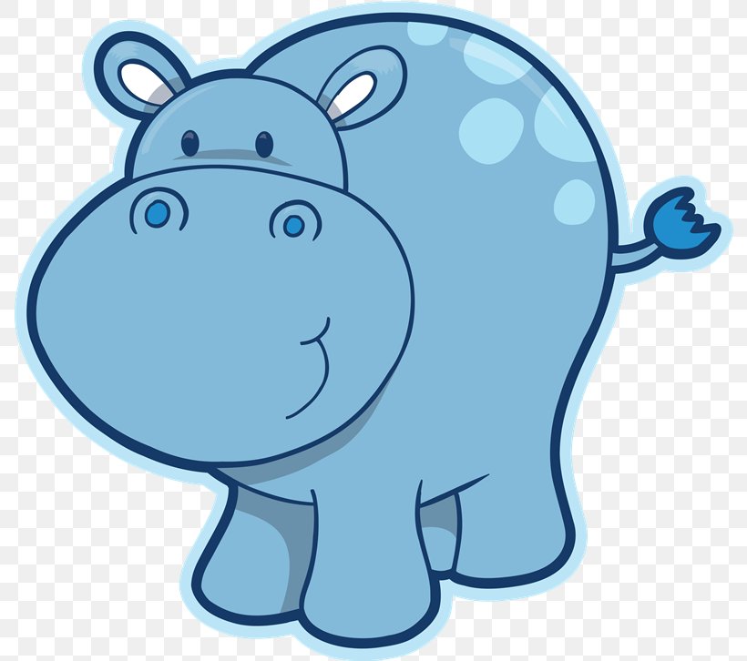 Hippopotamus Clip Art, PNG, 790x726px, Hippopotamus, Area, Art, Blue, Cartoon Download Free