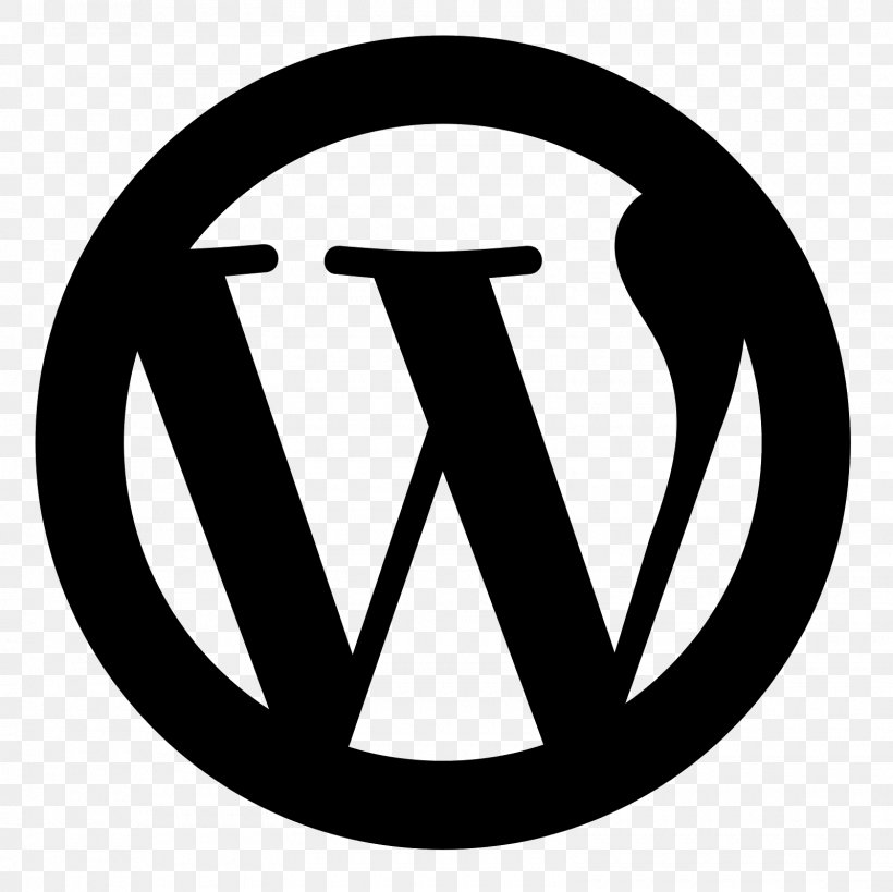 WordPress, PNG, 1600x1600px, Wordpress, Area, Black And White, Blog, Brand Download Free