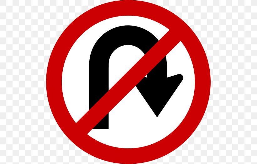 U-turn Traffic Sign Regulatory Sign Road Clip Art, PNG, 525x525px, Uturn, Area, Brand, Logo, Photography Download Free