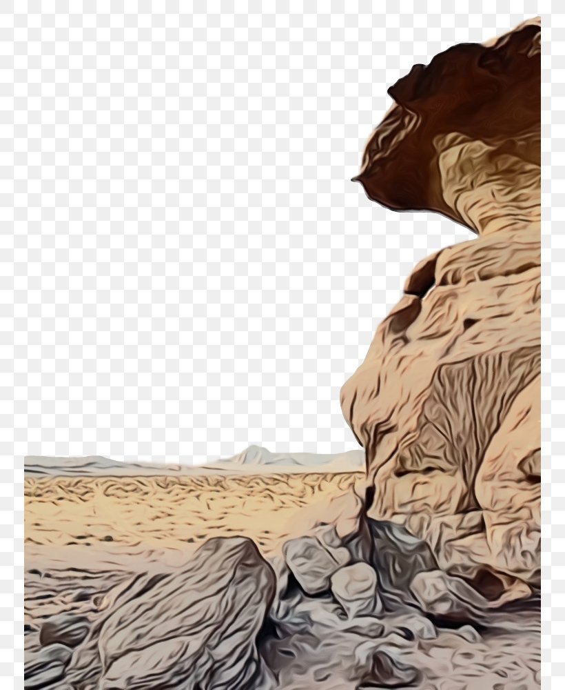 Landscape Desert Fictional Character Rock Wood, PNG, 750x1000px, Watercolor, Desert, Drawing, Fictional Character, Landscape Download Free