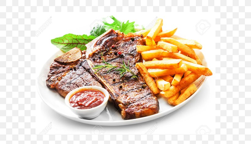 French Fries Steak Frites Barbecue Shawarma T-bone Steak, PNG, 588x471px, French Fries, Animal Source Foods, Barbecue, Cuisine, Dish Download Free
