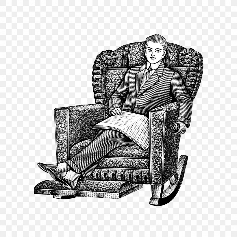 Recliner Rocking Chairs Wing Chair Clip Art, PNG, 1280x1280px, Recliner, Bench, Black And White, Chair, Couch Download Free