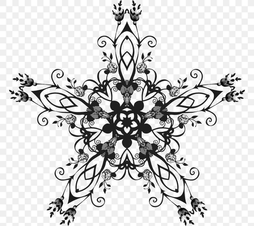Black And White Floral Design Vector Graphics Visual Arts, PNG, 764x730px, Black And White, Art, Black, Decor, Decorative Arts Download Free