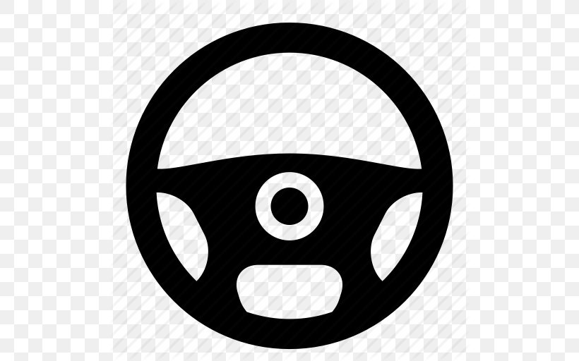 Car Steering Wheel, PNG, 512x512px, Car, Black And White, Brand, Dashboard, Driving Download Free