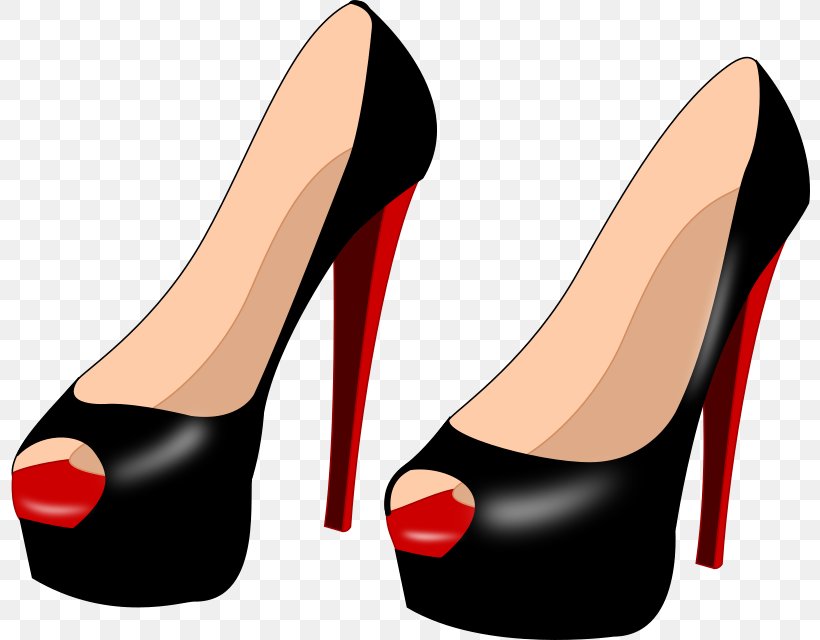 High-heeled Footwear Shoe Stiletto Heel Clip Art, PNG, 800x640px, Watercolor, Cartoon, Flower, Frame, Heart Download Free
