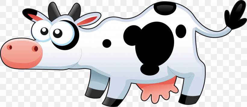 White Park Cattle Holstein Friesian Cattle Calf Milk Dairy Cattle, PNG, 7472x3262px, White Park Cattle, Animal Figure, Bull, Calf, Cartoon Download Free