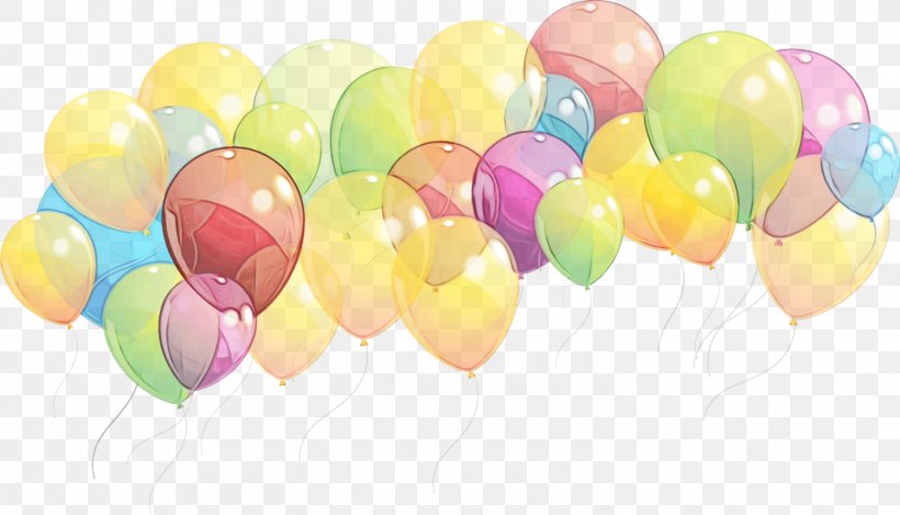 Birthday Party Background, PNG, 1500x859px, Watercolor, Balloon, Beach Ball, Birthday, Paint Download Free
