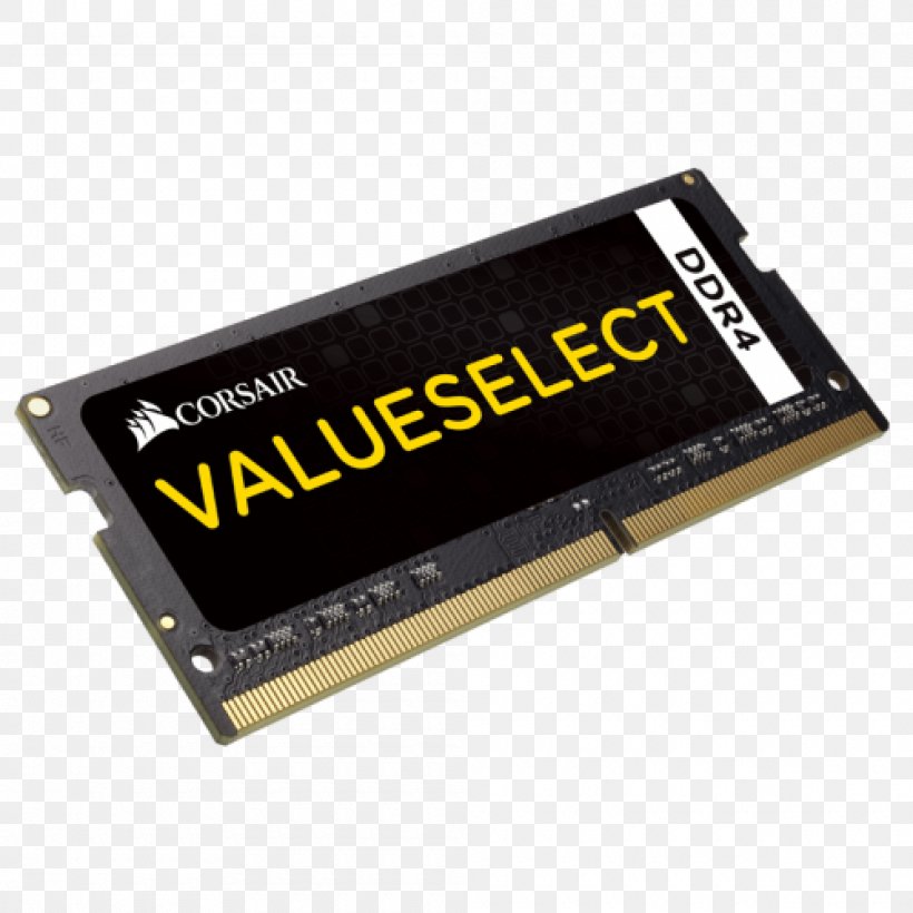 Flash Memory DDR4 SDRAM SO-DIMM Computer Data Storage, PNG, 1000x1000px, Flash Memory, Cas Latency, Computer Data Storage, Computer Memory, Corsair Components Download Free