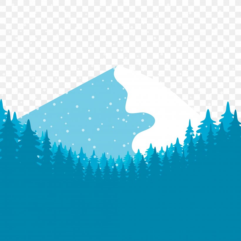Snow Euclidean Vector Forest, PNG, 4167x4167px, Snow, Aqua, Azure, Blue, Cartoon Download Free