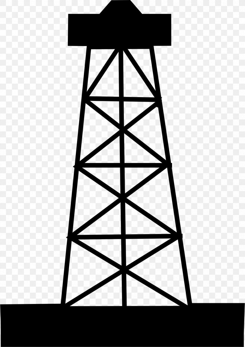 Oil Well Drilling Rig Petroleum Oil Platform Clip Art, PNG, 1217x1726px, Oil Well, Black And White, Derrick, Drilling Rig, Furniture Download Free