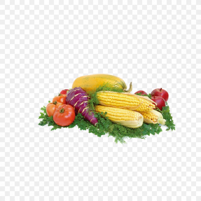Corn On The Cob Raw Foodism Vegetarian Cuisine Pizza Vegetable, PNG, 1000x1000px, Corn On The Cob, Corncob, Food, Fruit, Garnish Download Free