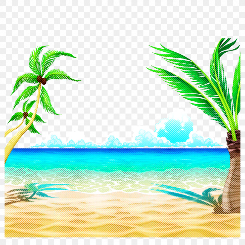 Palm Tree, PNG, 1024x1024px, Nature, Aqua, Arecales, Attalea Speciosa, Beach Download Free
