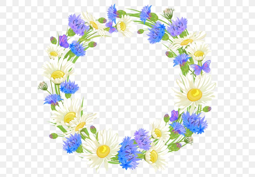 Flower Wreath Garland Clip Art, PNG, 600x570px, Flower, Color, Crown, Cut Flowers, Daisy Download Free
