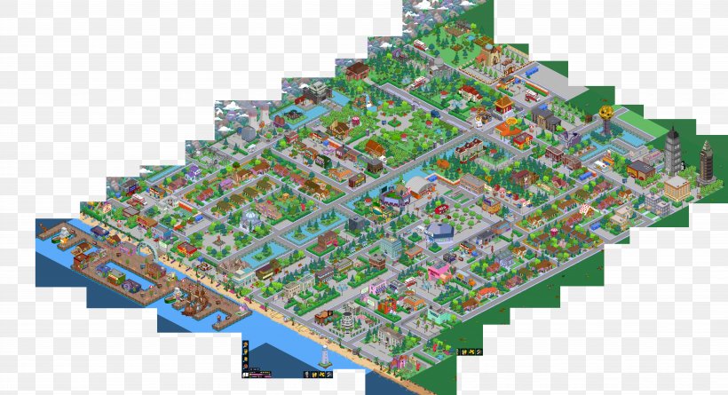 The Simpsons: Tapped Out YouTube Springfield $pringfield Television Show, PNG, 8152x4432px, Simpsons Tapped Out, Aerial Photography, Film, Pringfield, Simpsons Download Free