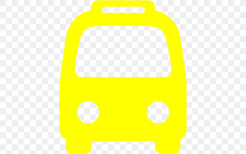 Bus Icon Design Yellow, PNG, 512x512px, Bus, Area, Icon Design, Rectangle, Yellow Download Free