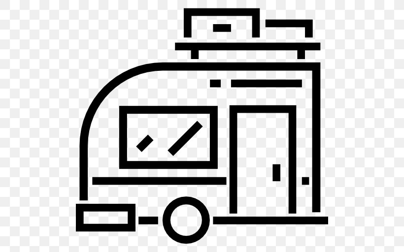 Caravan Vehicle, PNG, 512x512px, Caravan, Area, Black And White, Brand, Campervans Download Free