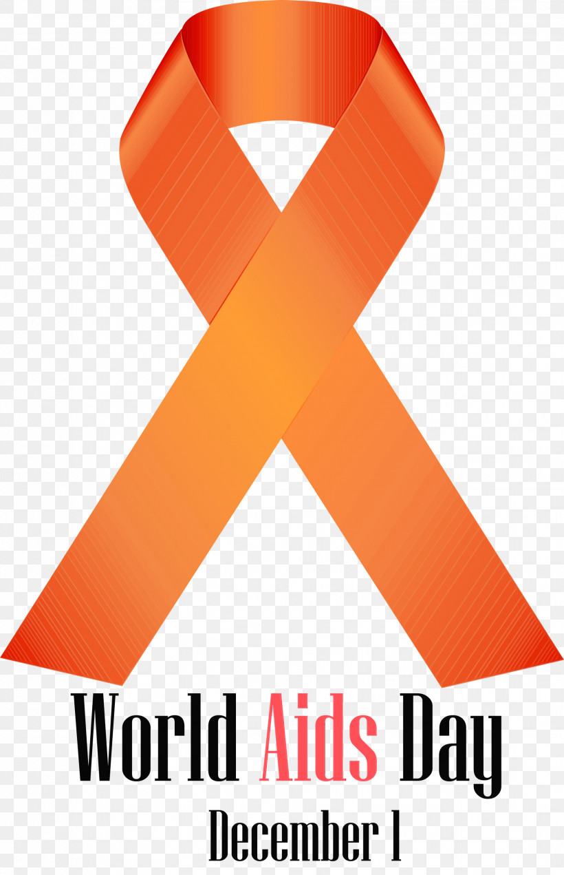 Orange, PNG, 1934x3000px, World Aids Day, Line, Logo, Orange, Paint Download Free