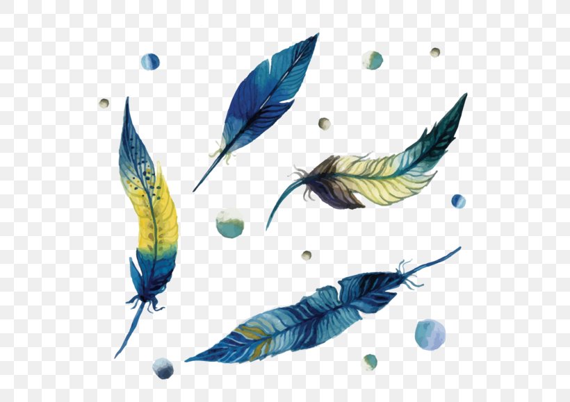Paper Watercolor Painting Feather Drawing, PNG, 600x579px, Paper, Art, Bird, Blue, Bohochic Download Free