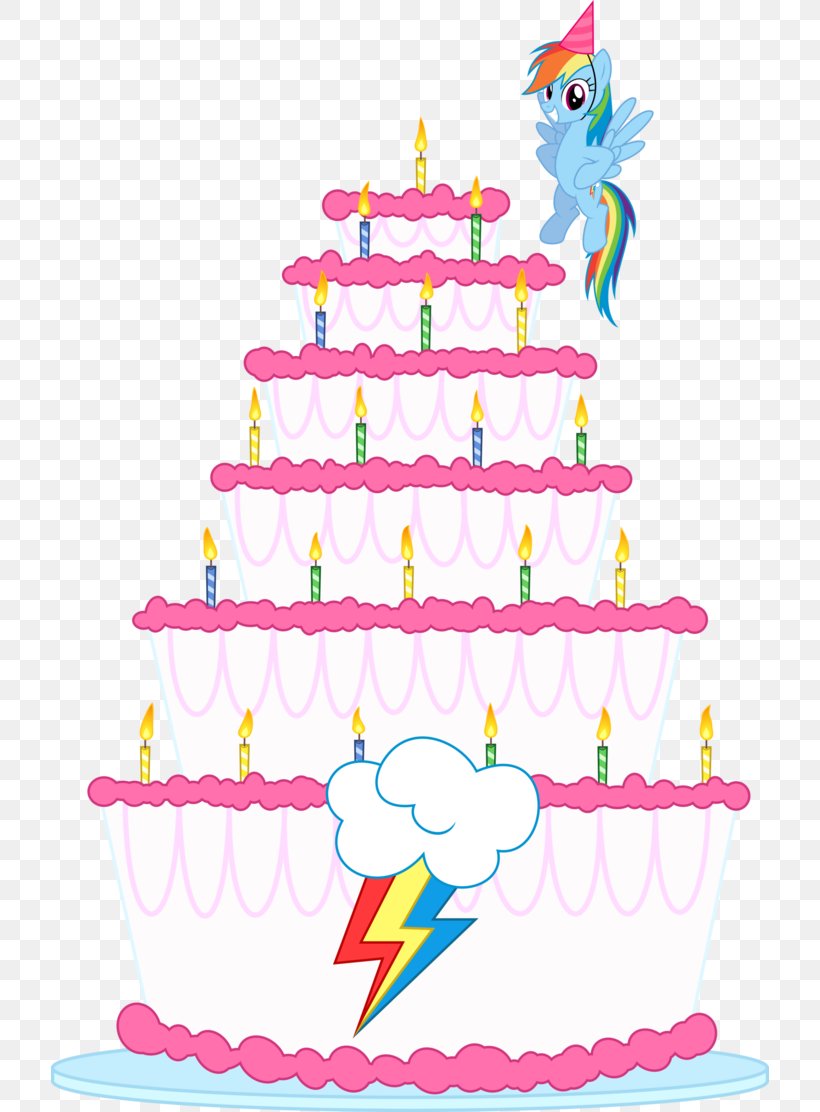 Birthday Cake Rainbow Dash Pony Pinkie Pie, PNG, 718x1112px, Birthday Cake, Area, Birthday, Cake, Cake Decorating Download Free