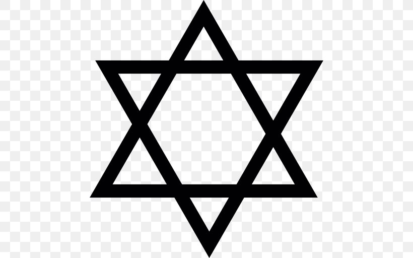 The Star Of David Judaism Jewish People Jewish Holiday, PNG, 512x512px, Star Of David, Area, Black, Black And White, Brand Download Free