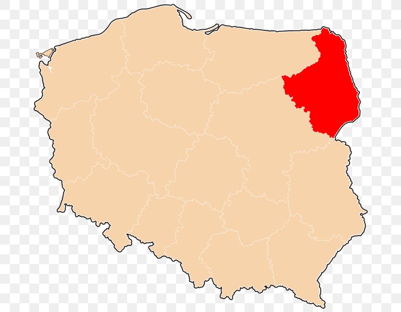 Administrative Territorial Entity Of Poland Voivodeships Of Poland Map Administrative Division Podlaskie Voivodeship, PNG, 692x638px, Voivodeships Of Poland, Administrative Division, Ecoregion, Map, Podlaskie Voivodeship Download Free