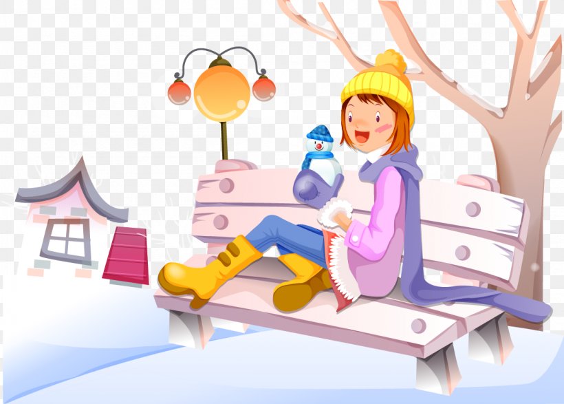Christmas Cold Bench Illustration, PNG, 1152x825px, Christmas, Art, Bench, Cartoon, Chair Download Free