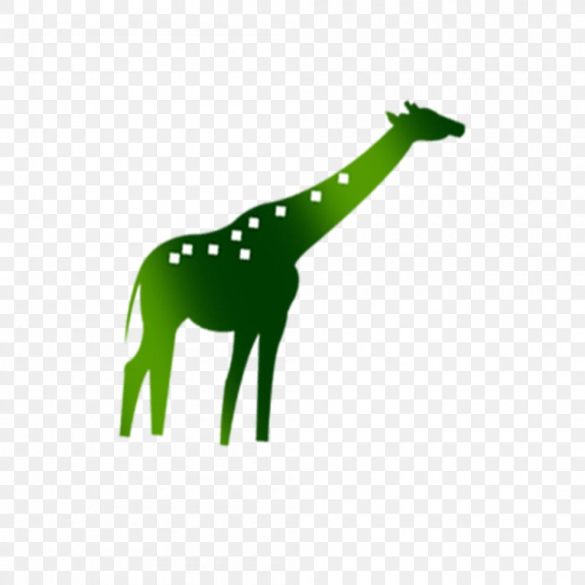Giraffe Green Clip Art, PNG, 1000x1000px, Giraffe, Cartoon, Deer, Designer, Giraffidae Download Free